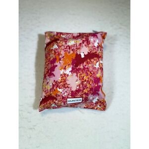 Hunter Kids Lightweight Hooded Jacket Abstract Print Zip Up Water Resistant